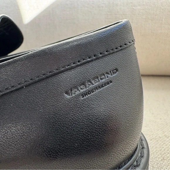 Vagabond Black Chunky Leather Loafers sz 6 - Picture 5 of 7